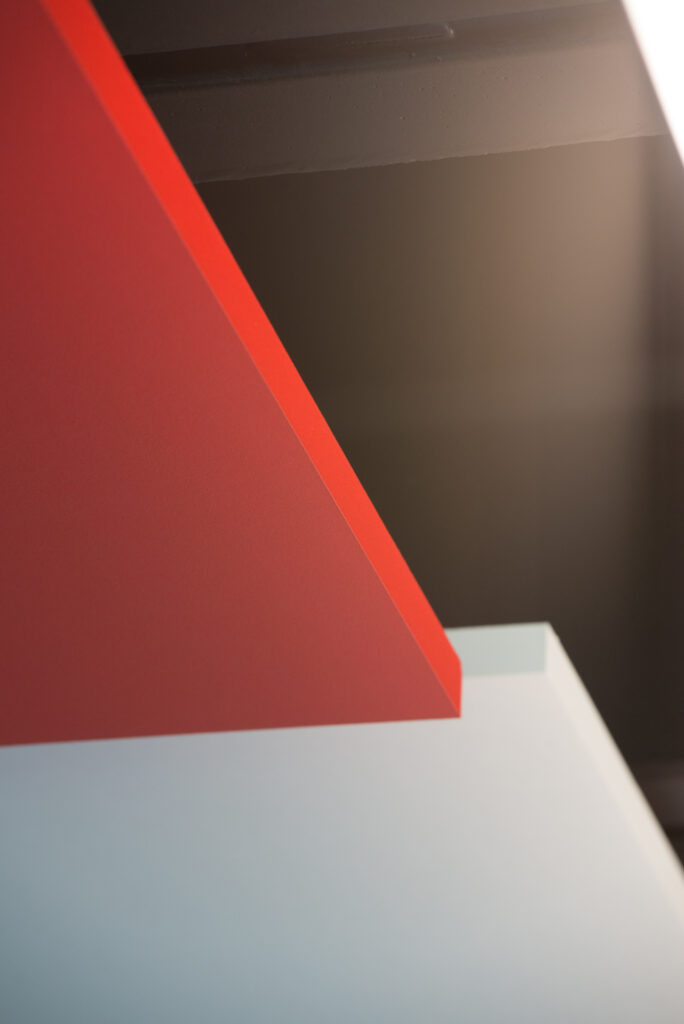 Dettaglio pannello acustico rosso - jkfitness