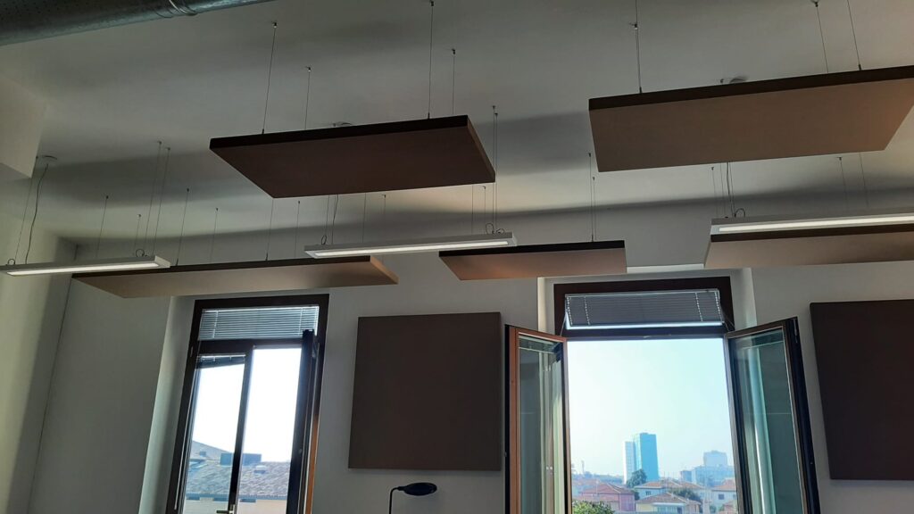 Comune di Padova - Casa Arcella: Pannelli acustici e luce naturale